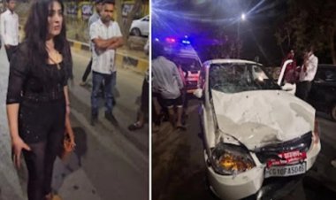 राजधानी रायपुर में वीआईपी रोड पर बीती रात  में रशियन लड़की ने शराब के नशे में कार से तीन युवको को कुचला , तीनो की हालत गम्भीर