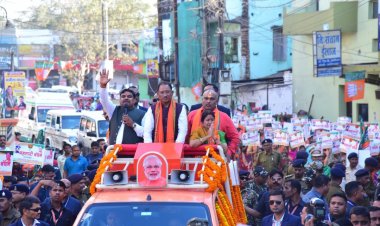 दुर्ग में मुख्यमंत्री विष्णु देव साय का ऐतिहासिक रोड शो, कमलमय हुआ पूरा शहर