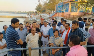 शिवनाथ तट पर प्रकाश पानी और सफाई की व्यवस्था करें:महापौर