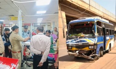 रायपुर :दो बसों की भिड़ंत, 5 यात्री घायल, महिला की हालत गंभीर