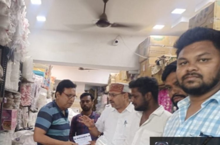 प्रतिबंधित प्लास्टिक पर दुर्ग निगम की कार्रवाही,जैन प्लास्टिक दुकान पर निगम की दबिश,10 किलो प्लास्टिक जप्त कर 6 हज़ार का लगाया जुर्माना