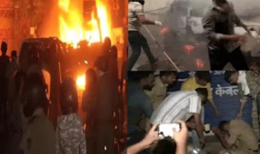 महाराष्ट्र नागपुर के महाल क्षेत्र में  सोमवार रात दो समुदाय के बीच हिंसक झड़प , पथराव और कई वाहनों में आगजनी से मचा हड़कंप,मौके पर भारी पुलिस बल तैनात