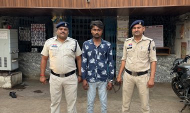 धारदार चाकु लेकर गुण्डागर्दी करने वाले 1 बदमाश  को सुपेला पुलिस ने किया गिरफ्‌तार