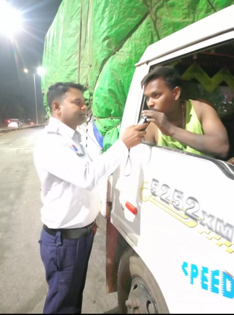 शराब का सेवन कर वाहन चालाने वाले कुल 91 चालकों का वाहन जप्त कर न्यायालय पेश किया गया
