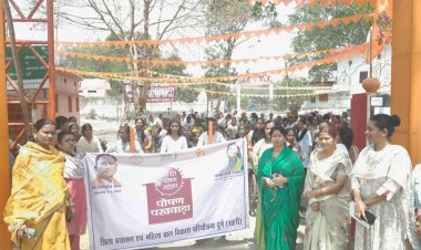 सिविल लाइन में पोषण पखवाड़ा' का भव्य आयोजन, महापौर श्रीमती अलका बाघमार ने दिखाई साइकिल यात्रा को हरी झंडी