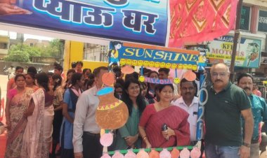 स्टेशन रोड राहगीरों की प्यास बुझाने के लिए महापौर श्रीमती अलका बाघमार ने किया प्याऊ घर का उद्घाटन