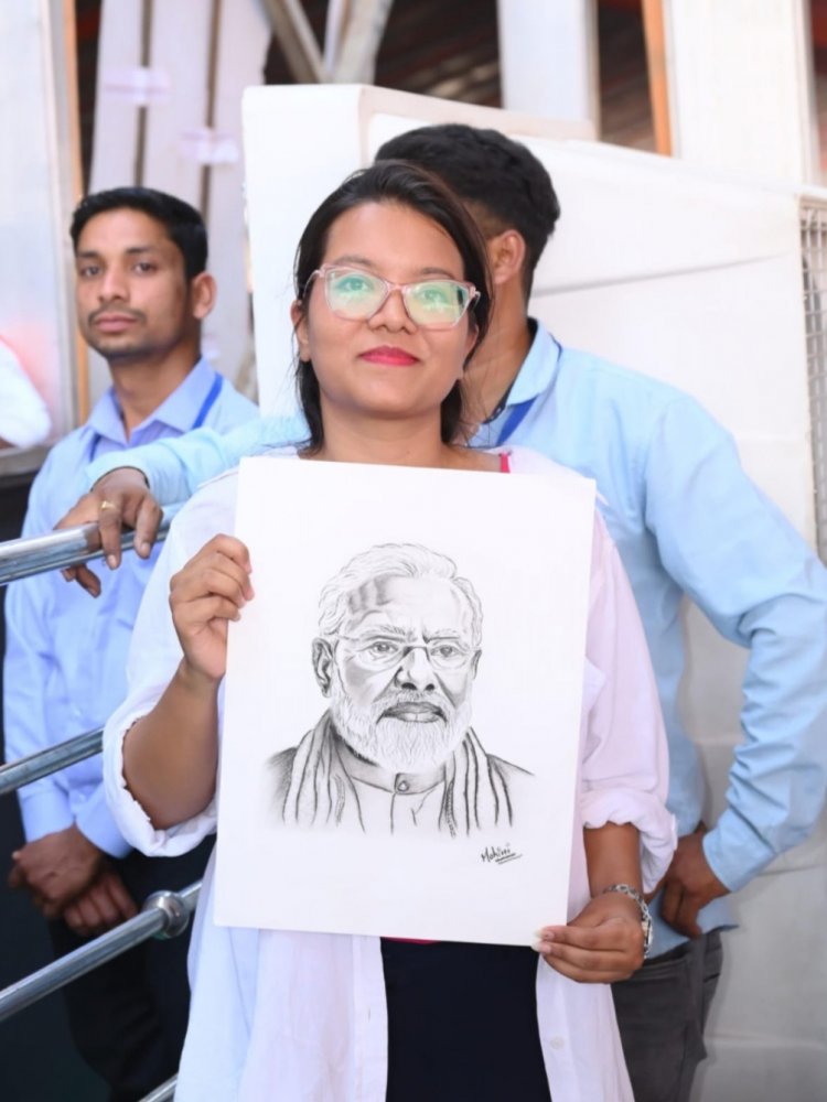 प्रधानमंत्री की संवेदना से खिला एक पल — एक बेटी की कला को मिला आदर और अपनापन