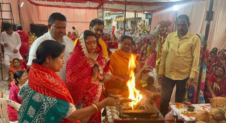 सत्तीचौरा माँ दुर्गा मंदिर, गंजपारा में दादी राणी सती जी के मंगलपाठ में झूम उठी महिलाएं