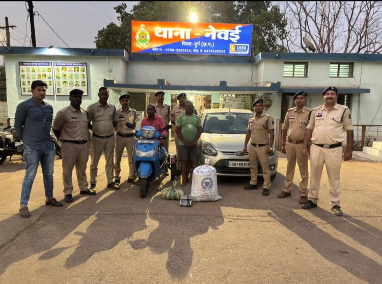 नशे के खिलाफ दुर्ग पुलिस की कार्यवाही,15.526 किलोग्राम मादक पदार्थ गांजा बरामद आरोपी गिरफ्तार