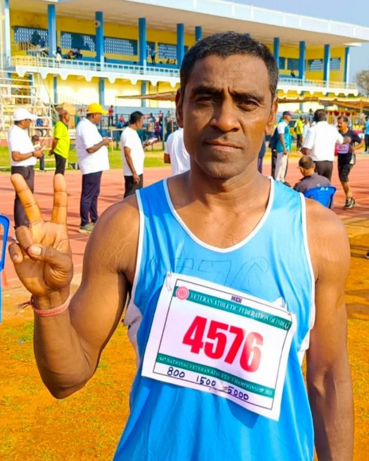 मैसूर कर्नाटक में आयोजित 44 वीं राष्ट्रीय वेटरन एथलेटिक्स चैम्पियनशिप में 5000 मीटर की दौड़ में भिलाई स्टील प्लांट के कर्मचारी सुरेश कुमार ने दूसरा स्थान प्राप्त कर सिल्वर मैडल जीता