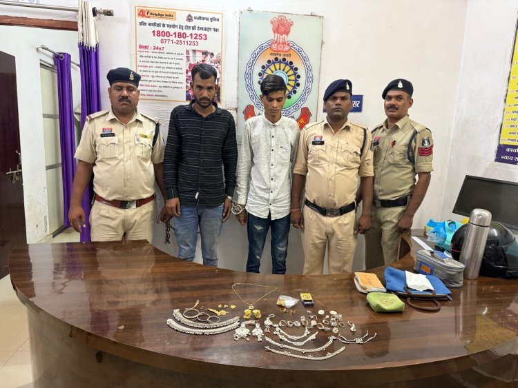 दुर्ग जिले के अमलेश्वर थाना पुलिस ने चोरी के मामले में बिलासपुर के हिस्ट्रीशीटर को 6 साथियों के साथ गिरफ्तार किया
