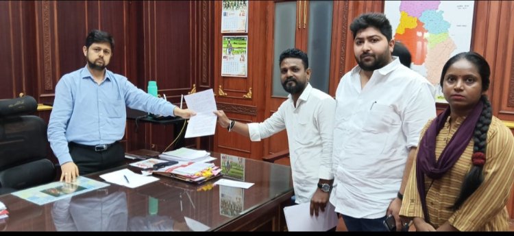 दुर्ग शहर की समस्याओं को लेकर युवा कांग्रेस ने ज्ञापन देकर प्रशासन को कराया अवगत