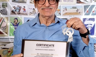 वरिष्ठ कार्टूनिस्ट राव को मिला सीनियर सुपर स्टार ऑफ़ द ईयर अवार्ड