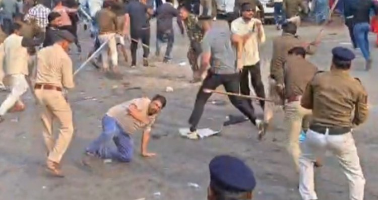 दुर्ग में रजिस्ट्री बढ़ोतरी पर उग्र विरोध, हालात बिगड़ने पर पुलिस का लाठीचार्ज