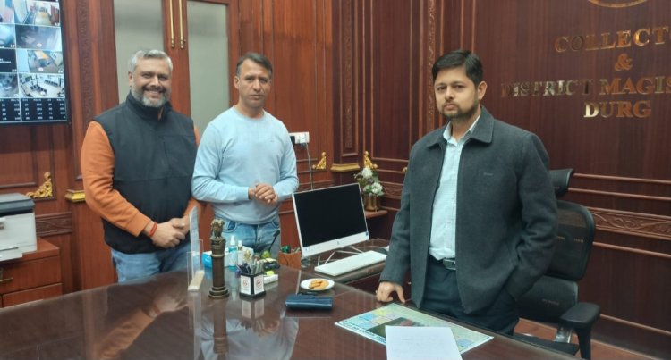 भिलाई चैंबर में जिला कलेक्टर अभिजीत सिंह का स्वागत - अभिनंदन