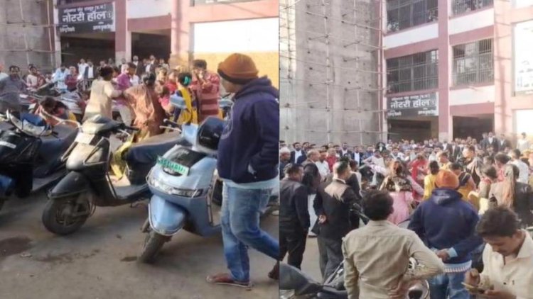 कोर्ट परिसर में दो महिला गुटों के बीच मारपीट