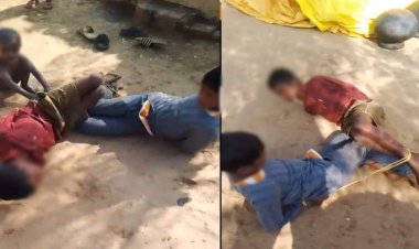 खेत से मटर तोड़ने पर बच्चों को तालिबानी सजा, हाथ-पैर बांधकर बेरहमी से पीटा