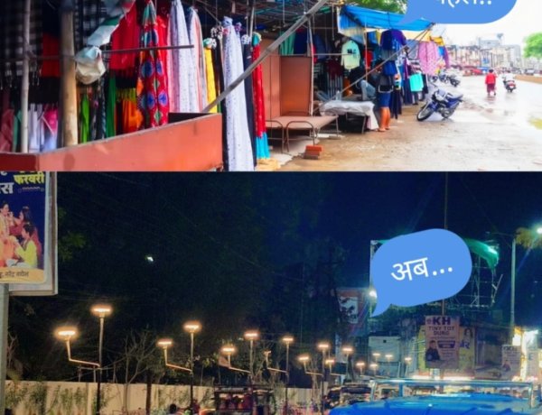 महापौर अलका बाघमार की पहल रंग लाई: इंदिरा मार्केट में सौंदर्यकरण से बदली तस्वीर
