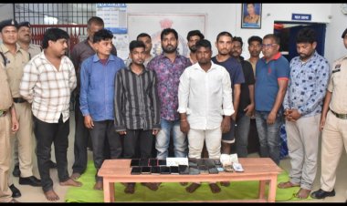 दुर्ग के पंचशील नगर में जुआ फड़ पर छापा, 13 आरोपी गिरफ्तार