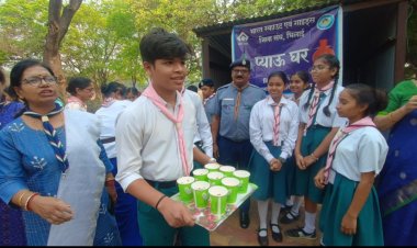 जिला संघ भिलाई स्काउट-गाइड ने राहगीरों के लिए खोला प्याऊ घर