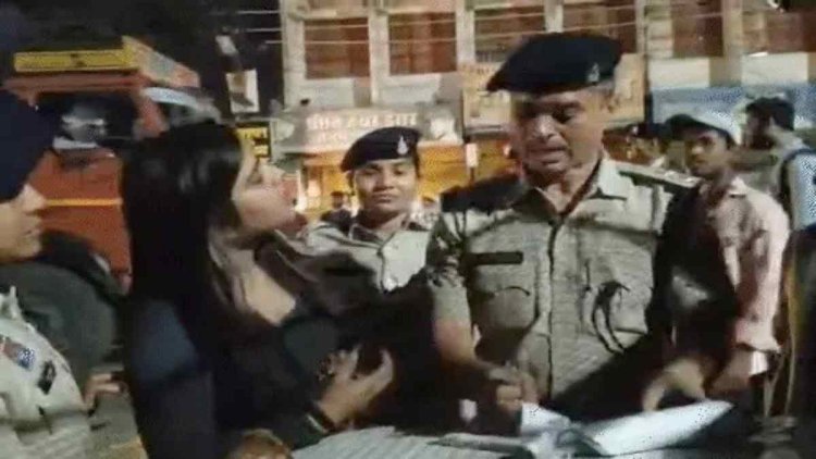 नशे में स्कूटी दौड़ा रही युवती का हाई-वोल्टेज ड्रामा, पुलिस से भिड़ंत
