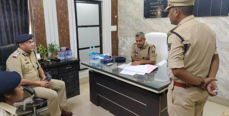 एसपी कार्यालय और थाना मोहननगर का दुर्ग आईजी ने किया निरीक्षण