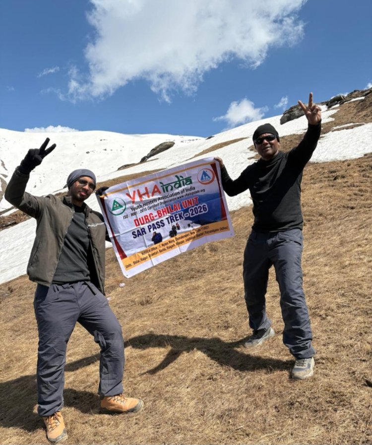भिलाई  के सिद्धांत और गिडियन ने फतह किया 13,800 फीट ऊंचा सारपास