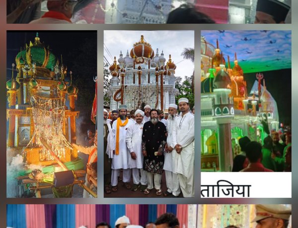 'या हुसैन' की सदाओं के बीच बारिश में निकला ताजिया जुलूस, सेवा और सौहार्द की बनी मिसाल
