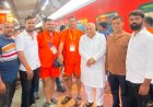 युवक कांग्रेस अध्यक्ष के प्रमुख दावेदार ऋषि साहू ने बाबा धाम जा रहे श्रद्धालुओं का किया अभिनंदन