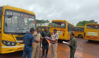 स्कूल बसों पर बड़ा एक्शन: दुर्ग में 201 बसों की जांच, 12 पर चालान, 41 ड्राइवर स्वास्थ्य जांच में मिले अस्वस्थ