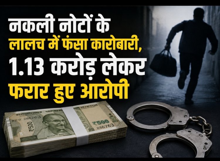 नकली नोटों के लालच में फंसा कारोबारी, 1.13 करोड़ लेकर फरार हुए आरोपी