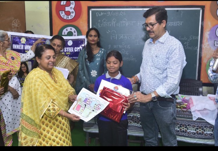 रंगों और कल्पनाओं में दिखी बालिकाओं की प्रतिभा, जीई फाउंडेशन ने कराया चित्रकला प्रतियोगिता का आयोजन