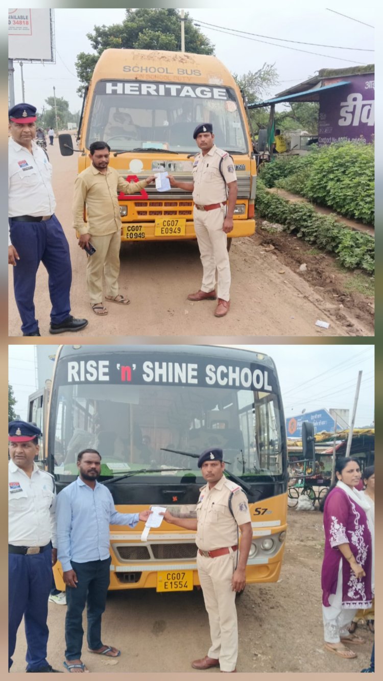 नशे में स्कूल बस चला रहे थे 2 चालक, ट्रैफिक पुलिस ने दोनों बसें जब्त कर की कार्रवाई; स्कूल प्रबंधन को नोटिस