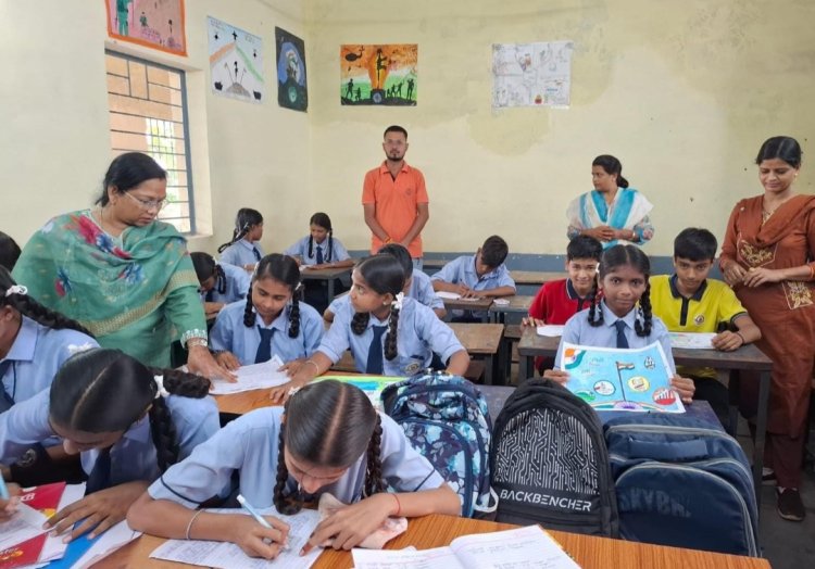 ‘मेरे सपनों का भारत’ चित्रकला अभियान में बच्चों ने भरी कल्पनाओं की उड़ान, रंगों में दिखा विकसित भारत