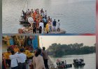 जयकारों और प्रार्थनाओं के बीच शिवनाथ तट पर मां दुर्गा की प्रतिमाओं का विसर्जन