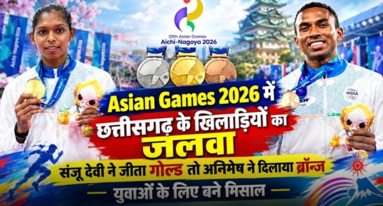 एशियन गेम्स में छत्तीसगढ़ का डंका: संजू देवी ने जीता गोल्ड, अनिमेष कुजूर ने कांस्य के साथ बनाया राष्ट्रीय रिकॉर्ड