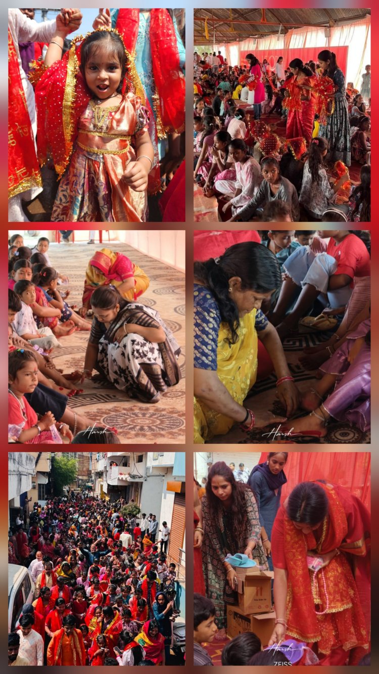 800 मीटर लंबे पंडाल में 2000 कन्याओं का भोज, दुर्ग में सत्तीचौरा मंदिर का ऐतिहासिक आयोजन